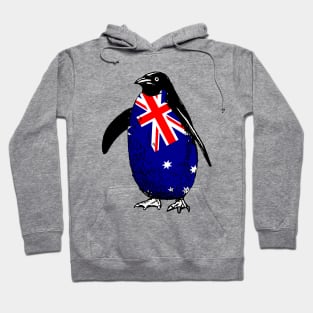 Australia Penguin Flag of Australia | Vintage Penguin Supporting Australia Hoodie